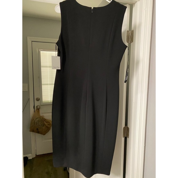 Calvin Klein Black Shift Dress with Pearl Detail - Picture 2 of 2